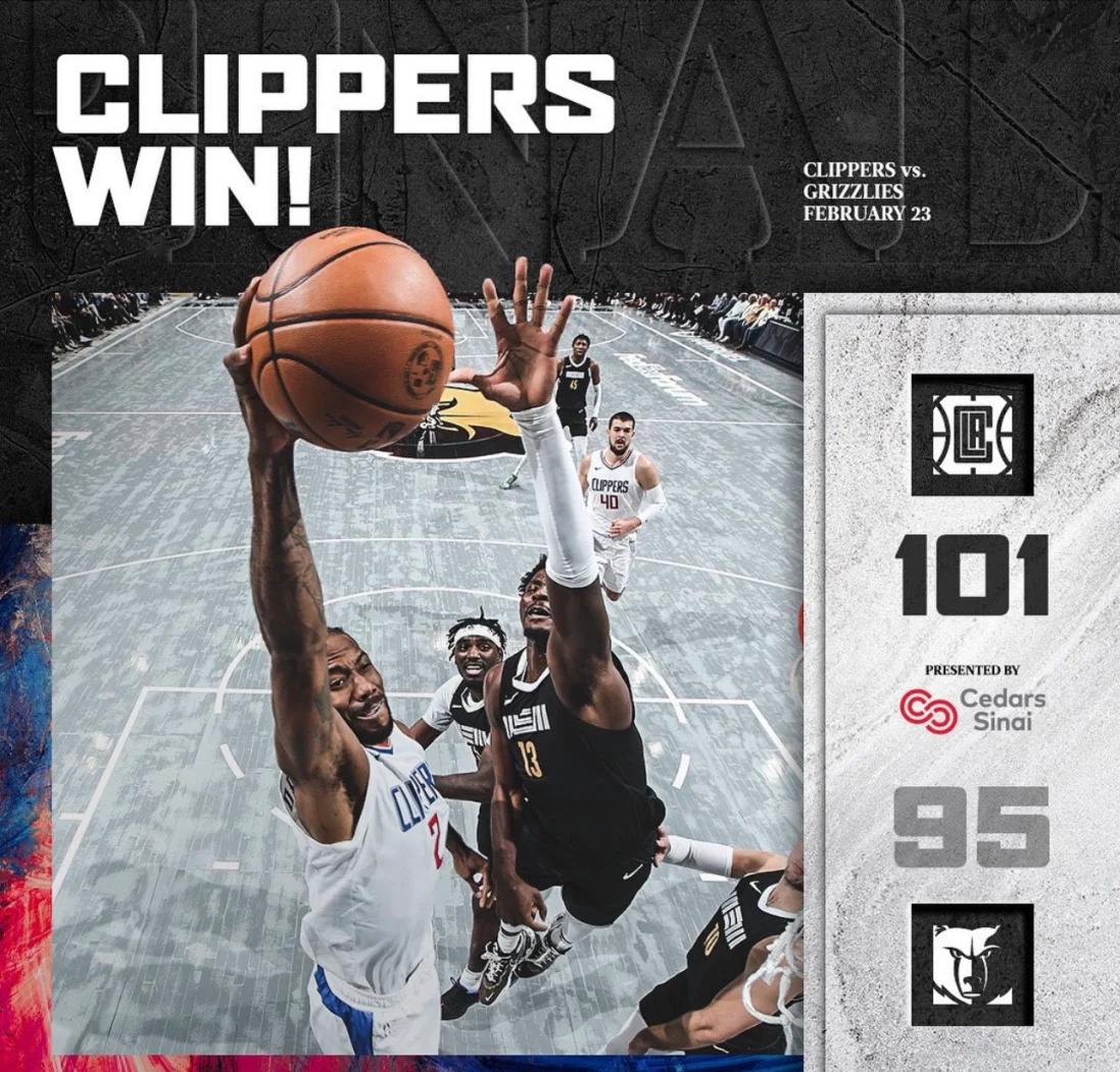 快船艰难取胜，莱昂纳德成队中核心